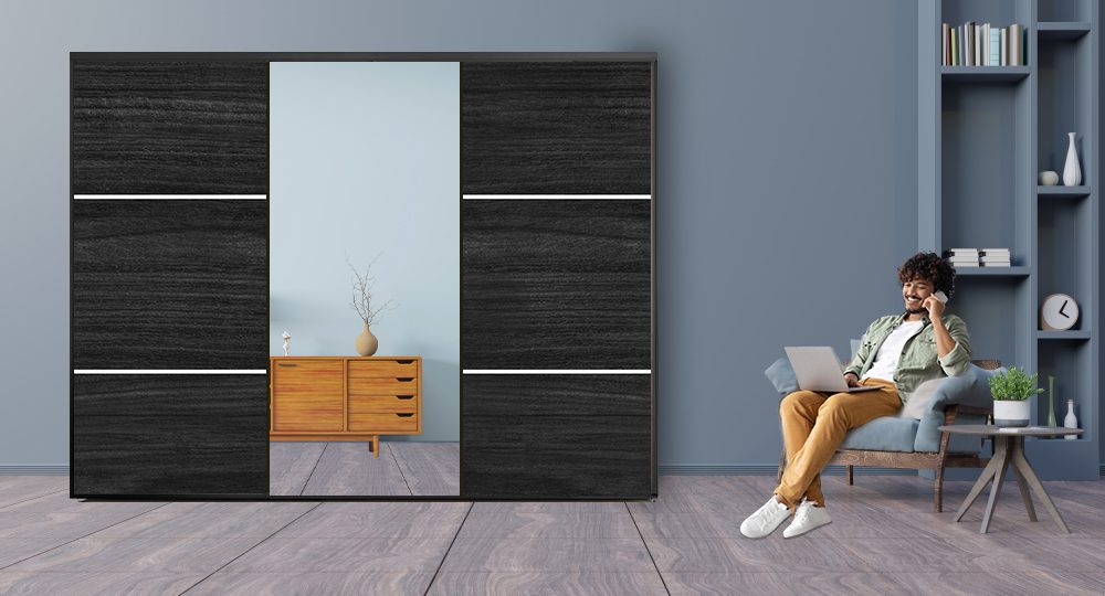 Peak Design Collection: 2-Door Black and Gray Sliding Wardrobe Desing by SLIDO