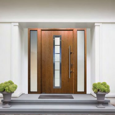 residential door with see through view