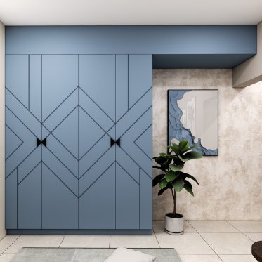 modern pu painted wardrobe